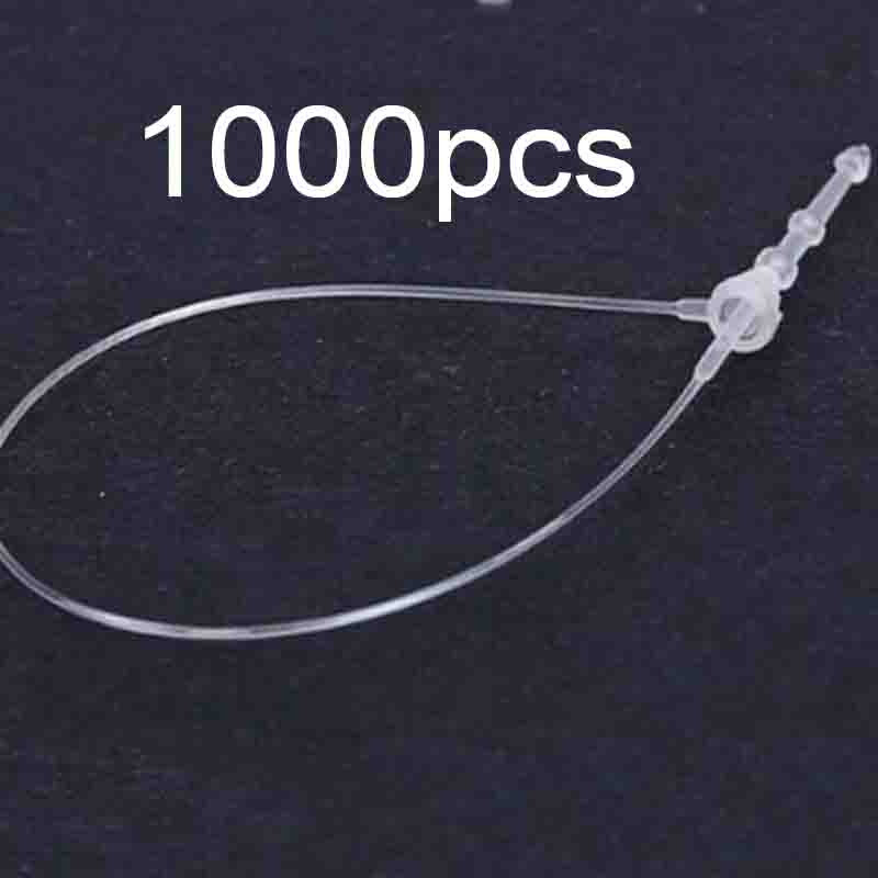 1000 Pcs Plastic Loop Locks Snap Lock Pin Security Label Tags Fastener Hook New