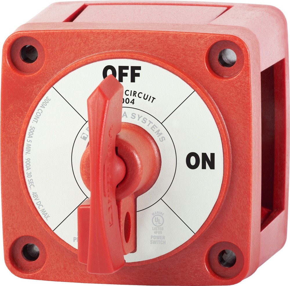 Blue Sea Systems - 6004-BSS - Single Circuit ON-OFF with Locking Key - Red