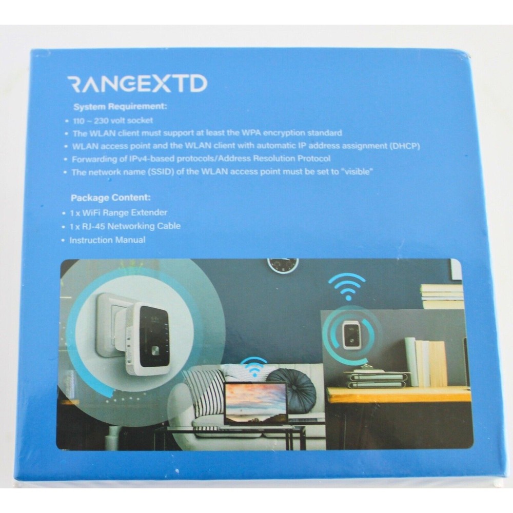 RANGEXTD WiFi Range Extender: Wireless Coverage Speed up to 300Mbps NEW in Box