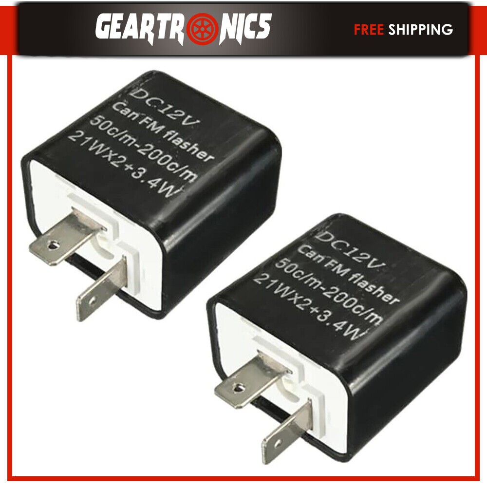 Pair Adjustable LED Flasher Relay Turn Signal Blinker Light for Motorcycle