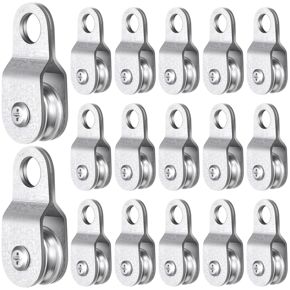 Yaocom 20 Pcs Single Pulley Block Wheel Bearing Inside Cable Roller Single Sn...