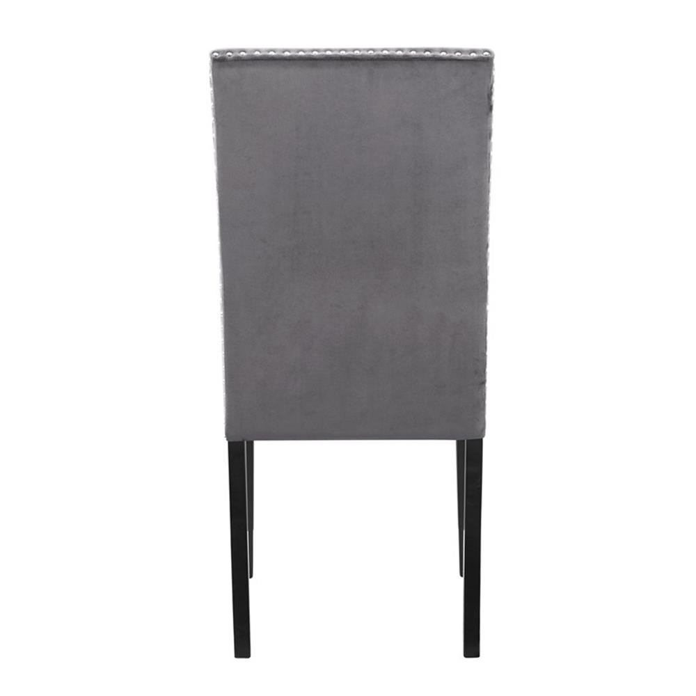 Pemberly Row 5-Piece Wood Rectangle Dining Table Set in Gray