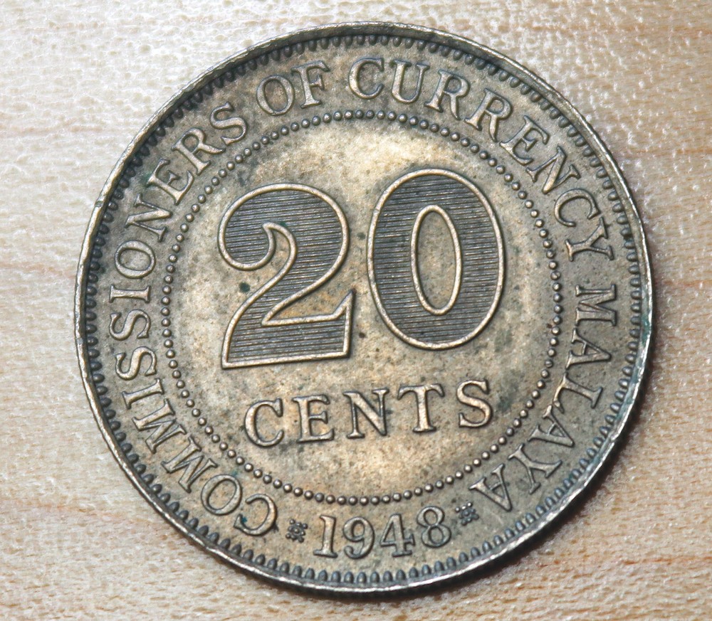 1948 Malaya 20 Cents