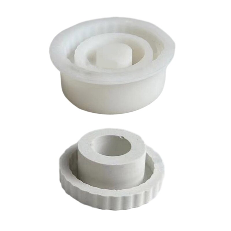 Crystal Drop Mold Stripe Glaze Round Storage Holder Mold