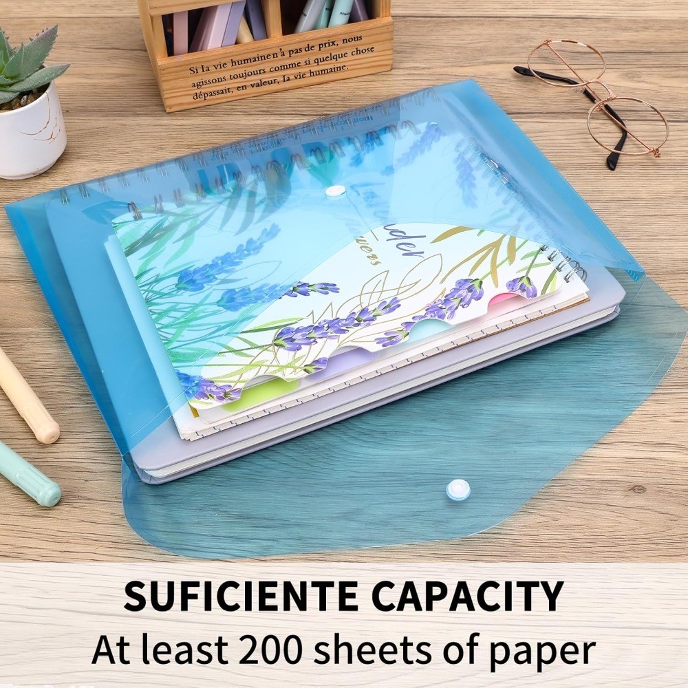 Plastic Envelopes with Snap Closure Poly Document Folders A4 Letter Size for