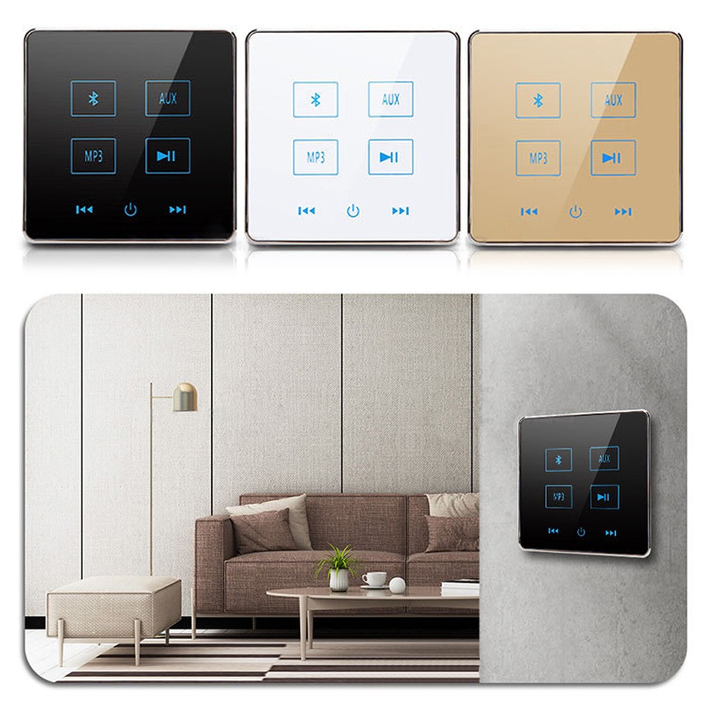 2 Channel 20W Class D In Wall Amplifier Audio Touch Screen Bluetooth-compatiU4