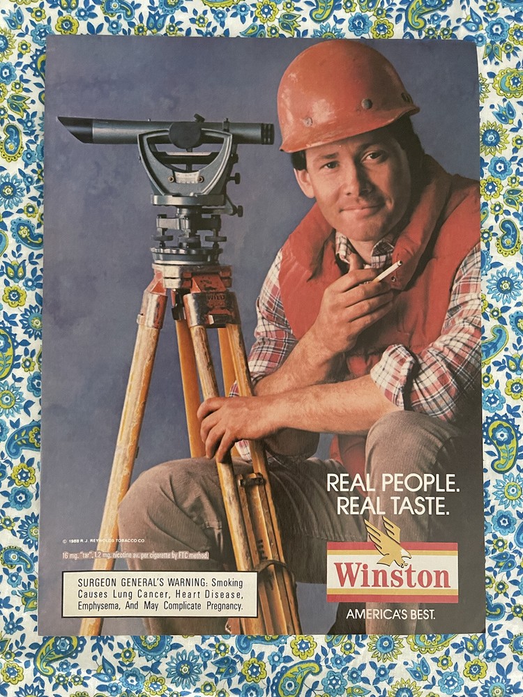 Vintage 1988 Winston Cigarettes Print Ad