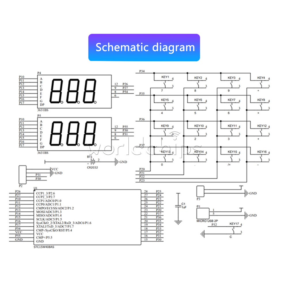DIY Calculator Electronic Production Kit 51 Microcontroller Welding Exercise New