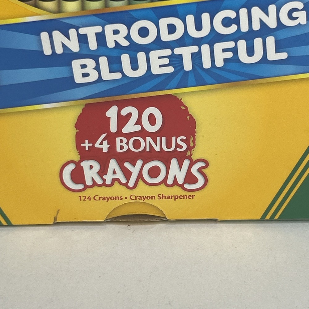 2017 Crayola Exclusive Edition 124 Crayon Box Set Introducing Bluetiful NEW
