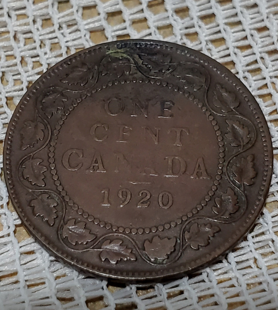 1920 CANADA LARGE CENT * LARGE PENNY ONE CENT * CANADIAN CENT *