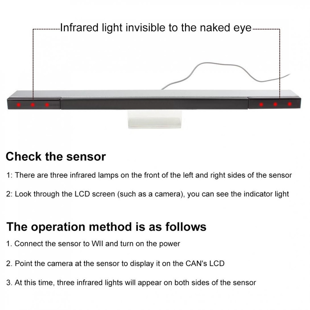 Sensor Bar Fit for Nintendo Wii / Wii U System Controller Infrared Motion Sensor