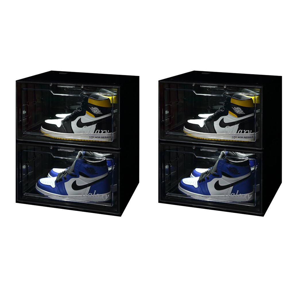 LED Shoe Box Stackable Light Up Sneaker Display Collection Storage Organizer XL