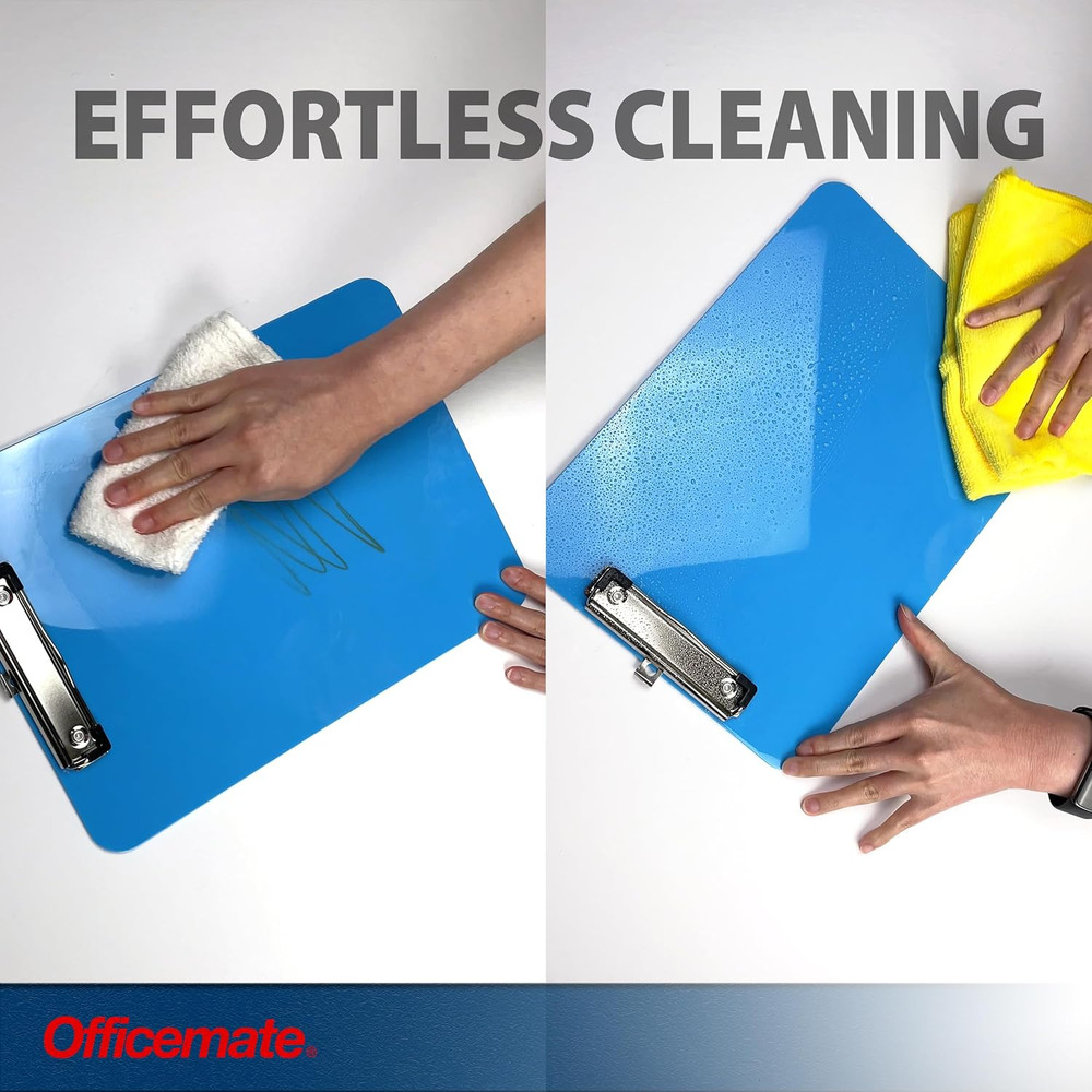 Recycled Plastic Clipboard Holds 8.5 x 11 Sheets 12 Pack