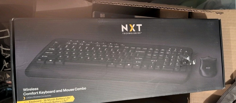 NXT TECHNOLOGIES Wireless Desktop Keyboard & Mouse Combo USB Interface 2.4 GHz