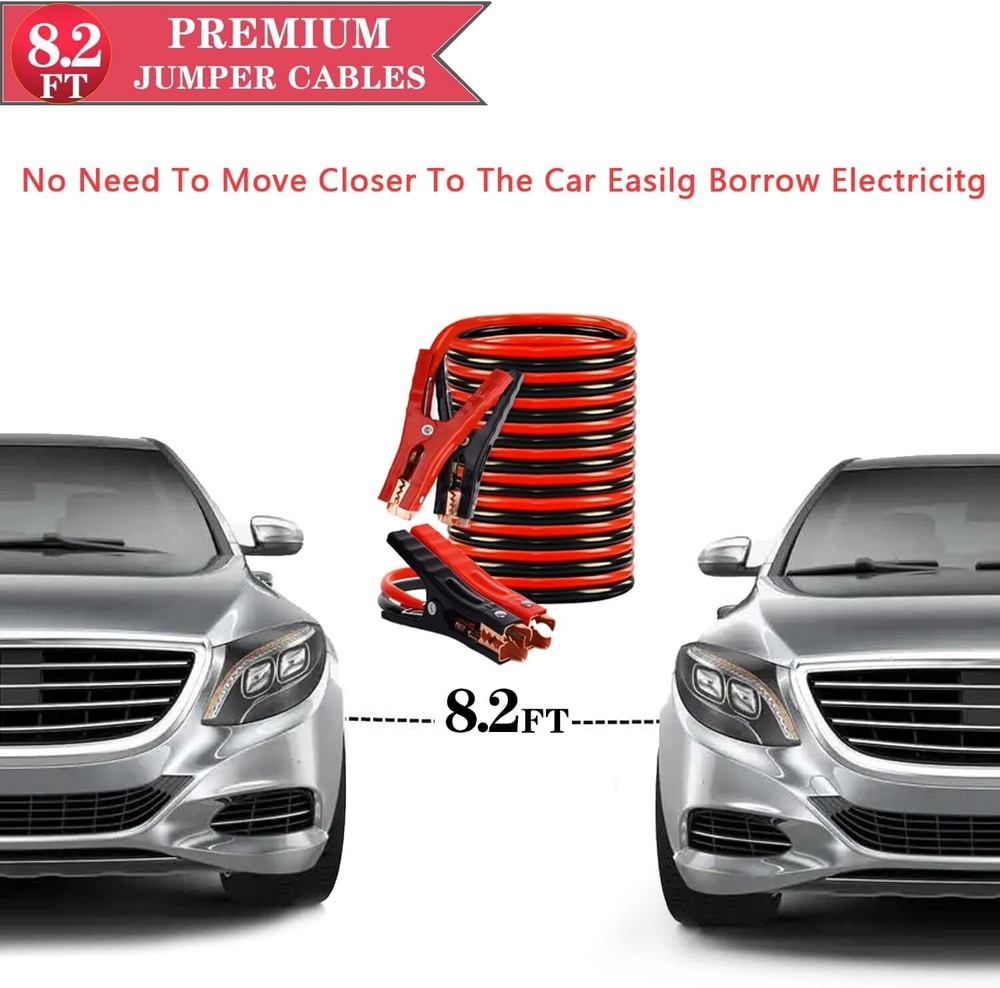 All-in-One Roadside Assistance Kit: Reflective Triangle, Tools & Jumper Cables