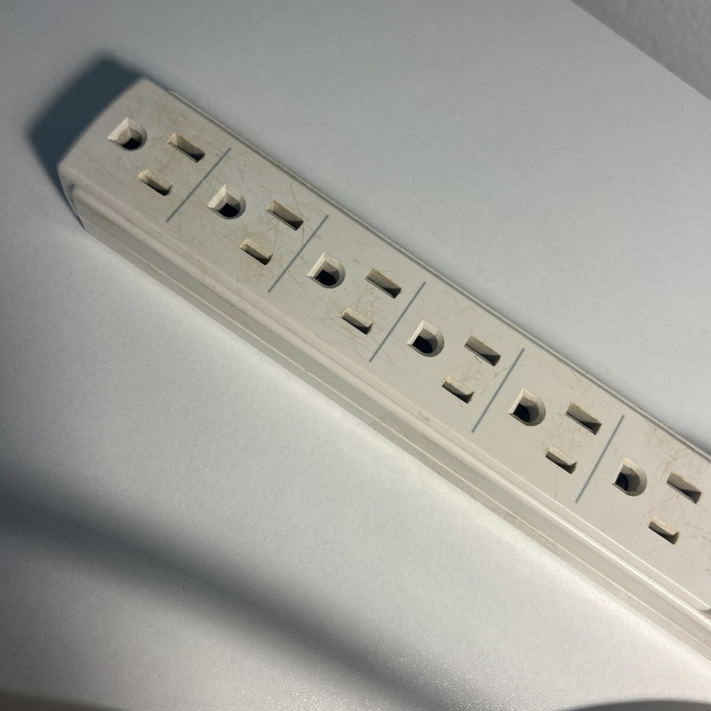 6-Outlet Strip Surge Protector, 4ft. Cord, White