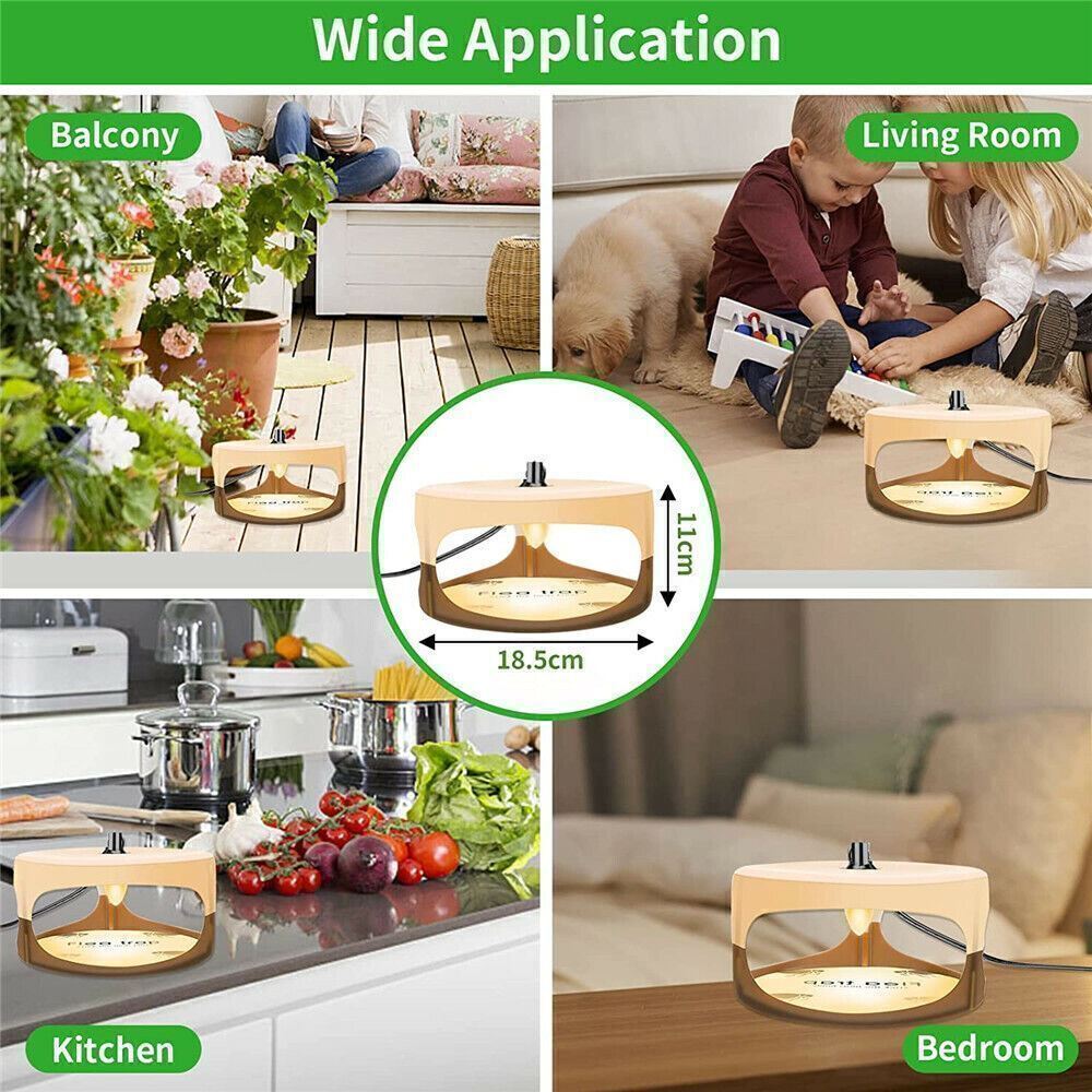 Flea Bed Bug Trap Odorless Cleaner and Flea Killer Trap Pad Sticky Indoor 2 Pack