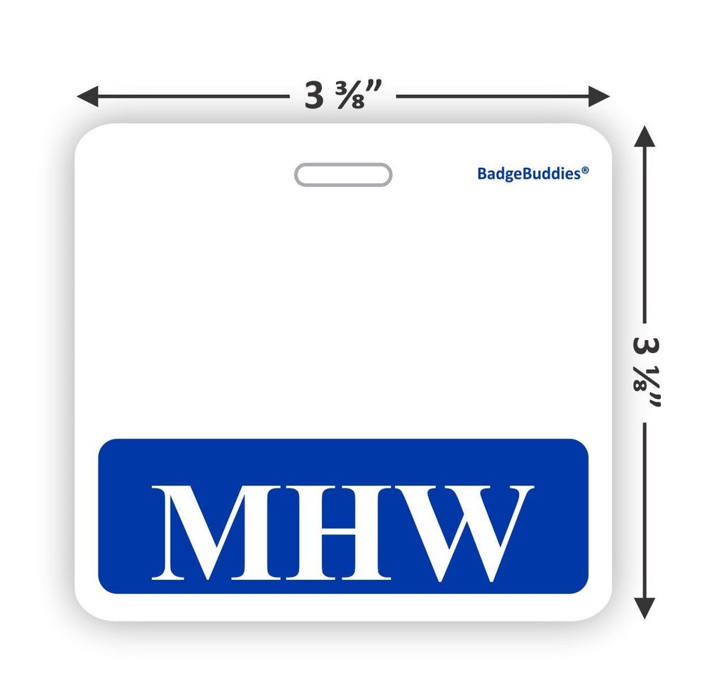 MHW Horizontal Badge Buddy for Mental Health Workers