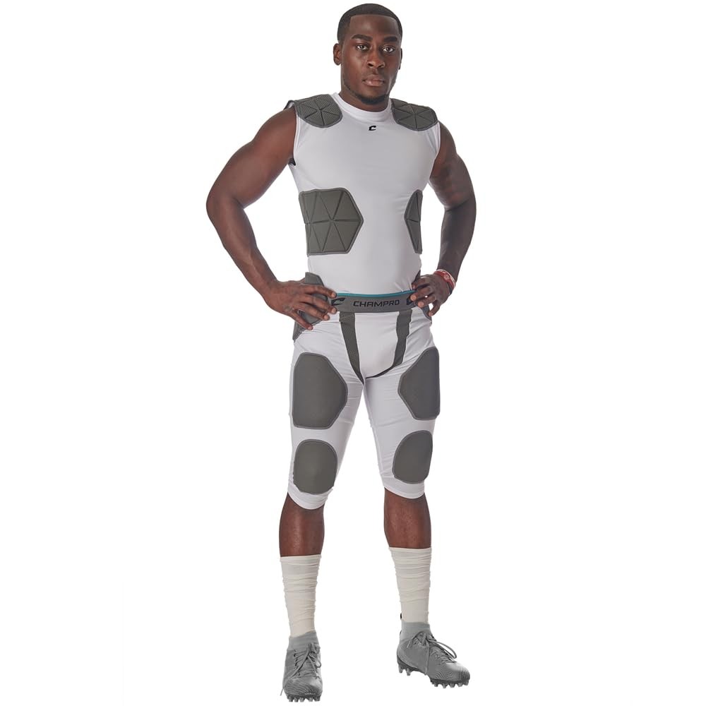 Champro Tri Flex 7 Pad Girdle Medium White Compression Gear With Cup Pocket