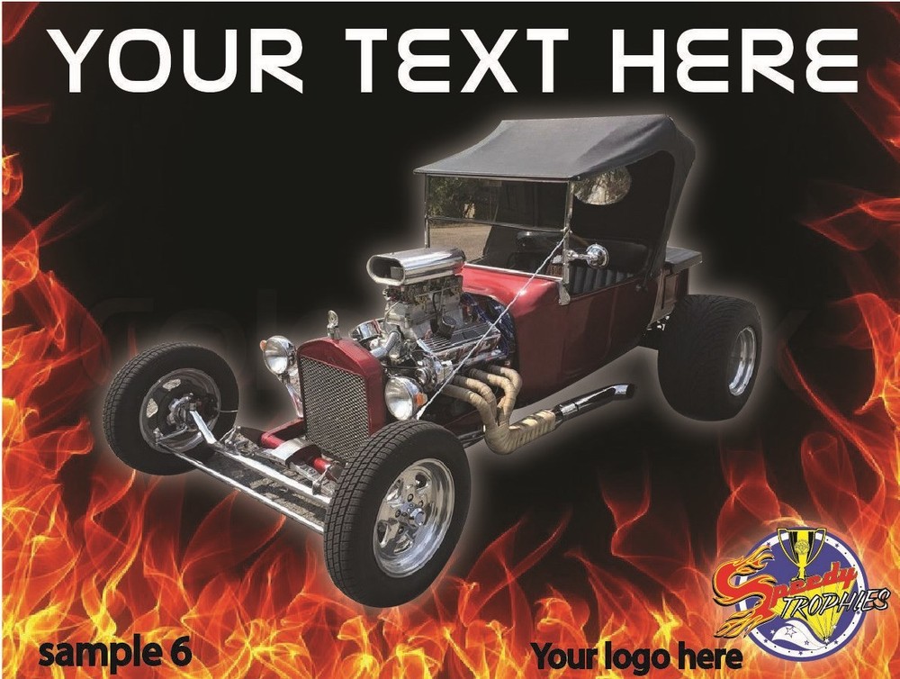 75 4"x3" CUSTOM CAR SHOW DASH PLAQUES!