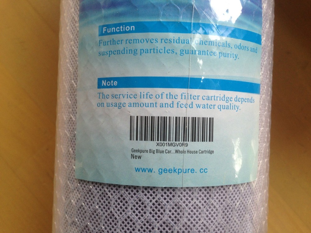 Geekpure BC20-BB-5 Carbon Block Filter,20 x 4.5” Damaged Base