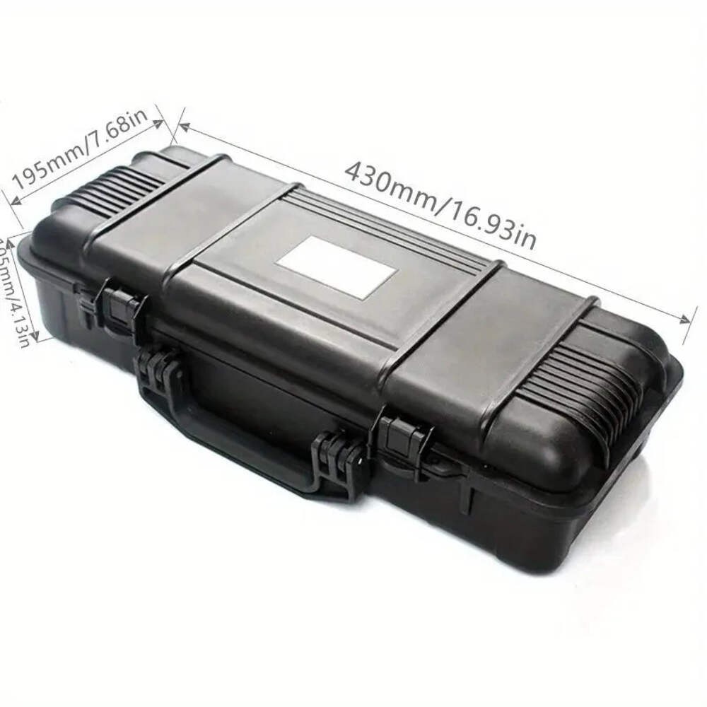 6 Sizes Black Hard Shell PP Toolbox Shockproof Portable Tool Storage Case