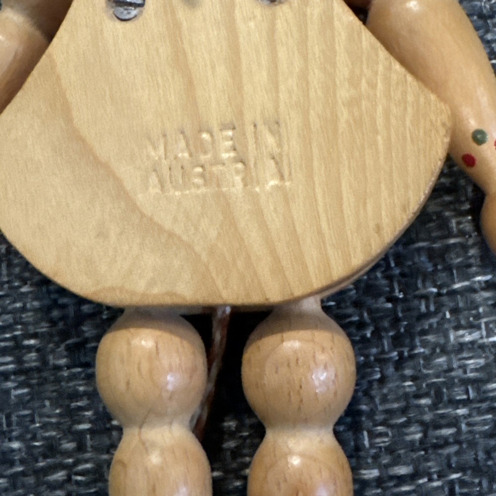 Vintage M. Gschnitzer Austrian Wooden Pull String Jointed Puppet