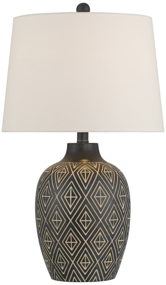 360 Lighting Benito 23 1/2" High Diamond Pattern Jar Table Lamp