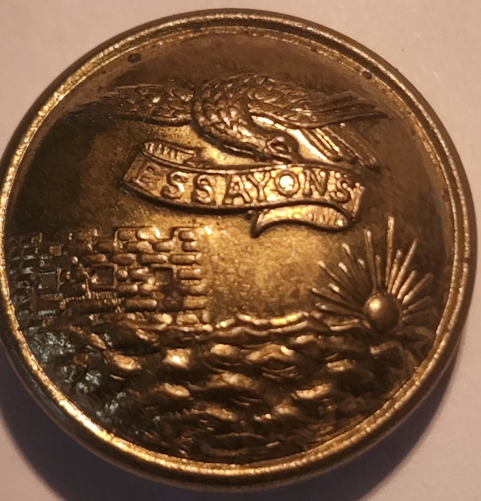ENGENEERS Coat Button plain back - 22.5mm - Post CIVIL WAR - Reconstruction Era