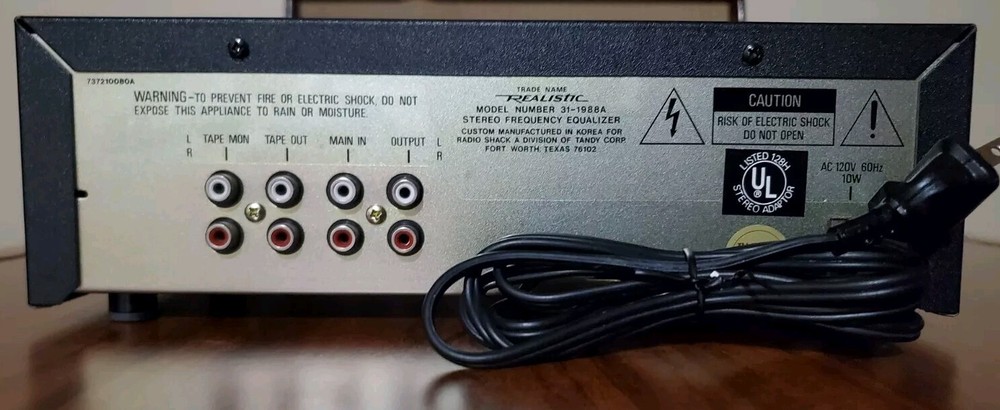 "Realistic" Five Band Stereo Frequency Equalizer.