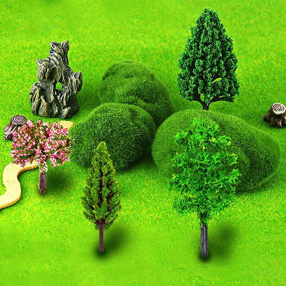 70-Pack Mixed Model Tree Train Trees Railroad Scenery Diorama Tree Architectu...