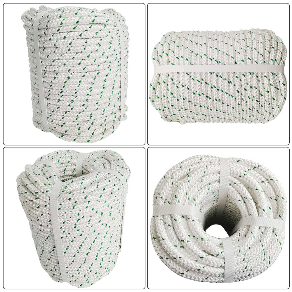 1544Lbs Breaking Strength Double Braid Polyester Rope Bull Rope 3/8" × 100'