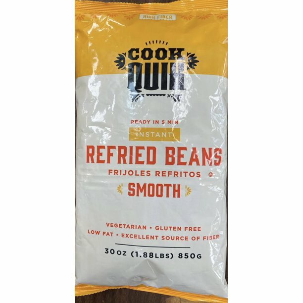 Cookquik Dehydrated Refried Beans Smooth 30-Ounce Packages