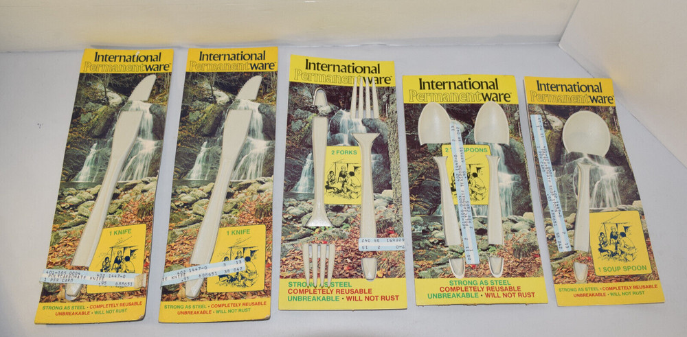 International Permanentware Camping Utensil Knife Fork Soup Spoon Polycarbonate