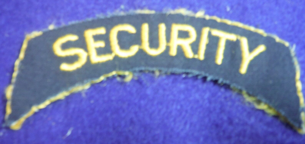 SECURITY rocker patch-vintage 1970
