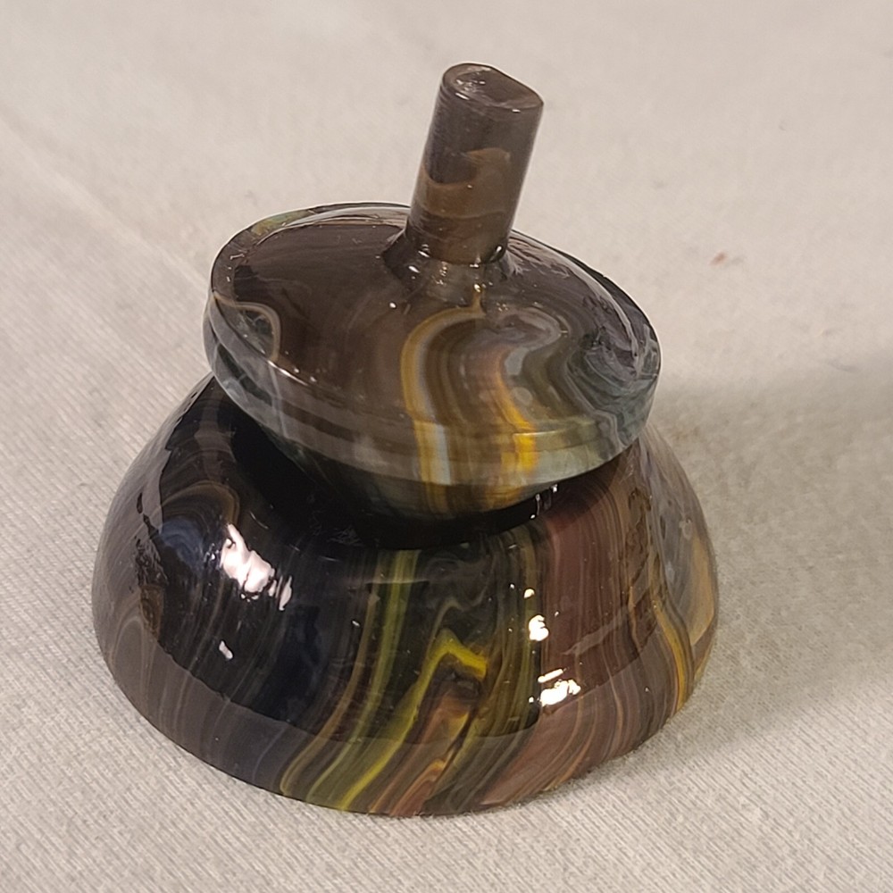 ANDY DAVIS, Glass Art Spinning Top & Base, Encore Run (?), #263D