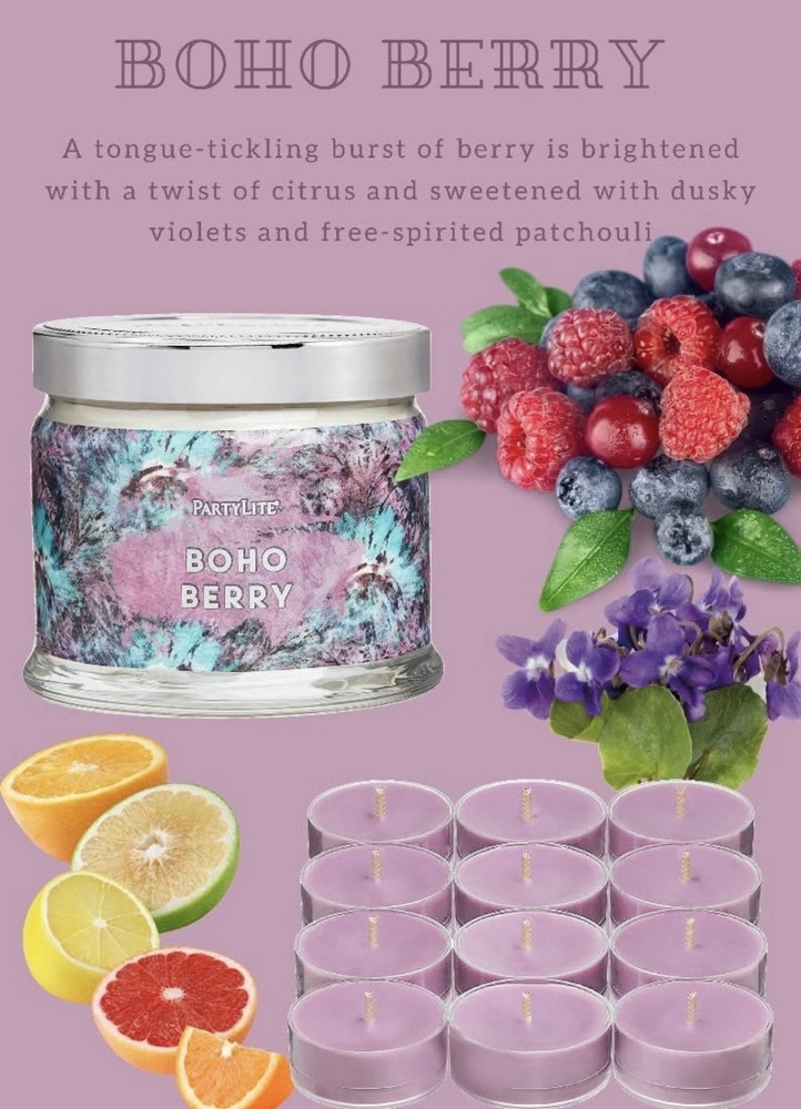 NEW IN BOX Partylite Boho Blast 3-Wick Candle