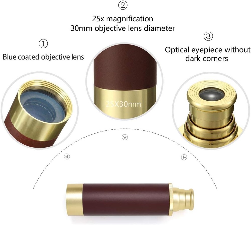 Pirate Monocular Telescope for Kids & Adults, Handheld
