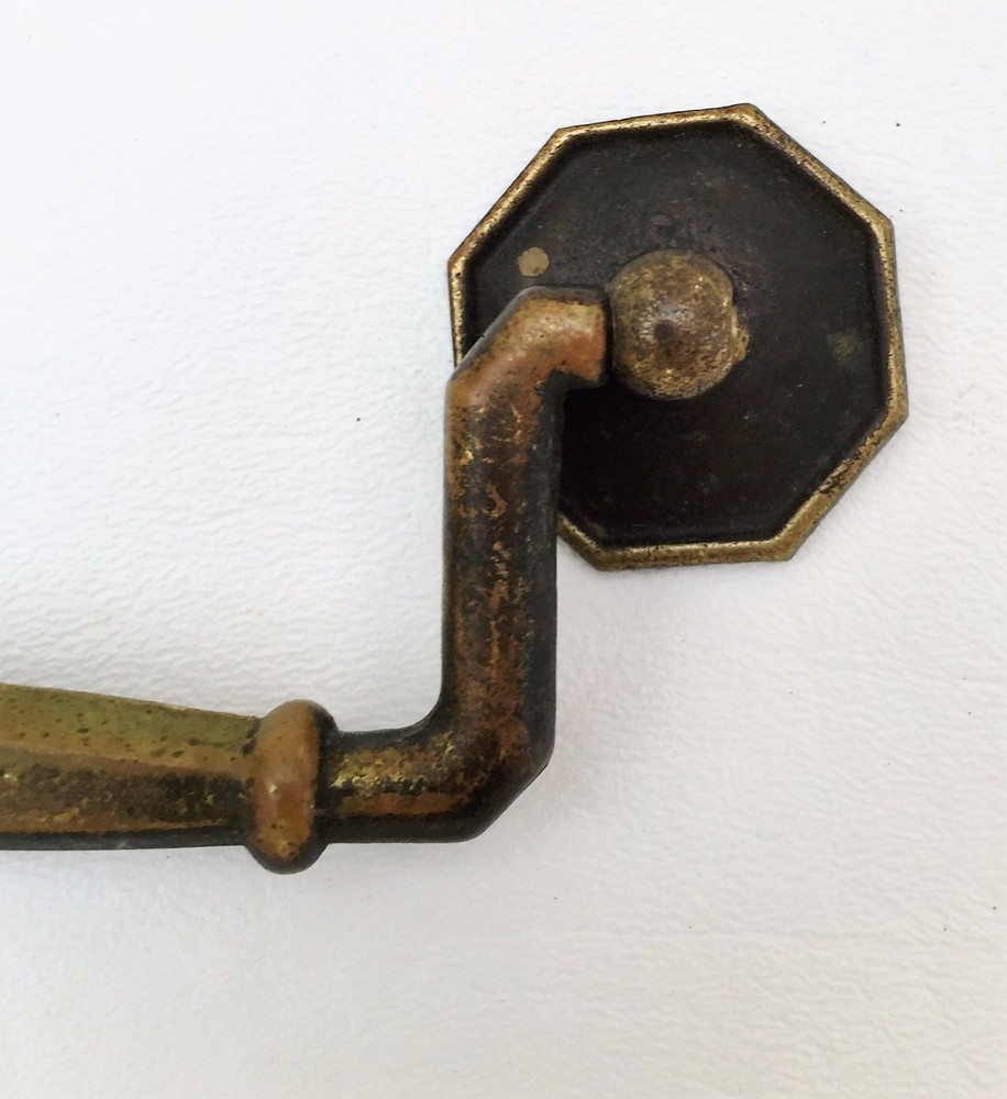 Kindel Brass Antique Hardware Colonial Chippendale Bail Drawer Pull 4"centers