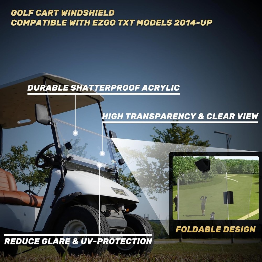HANGKUNNEE Golf Cart Windshield