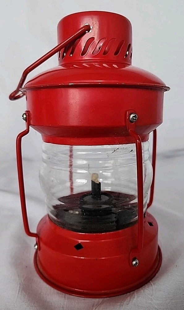 2 Vintage Red Railroad Look Lanterns