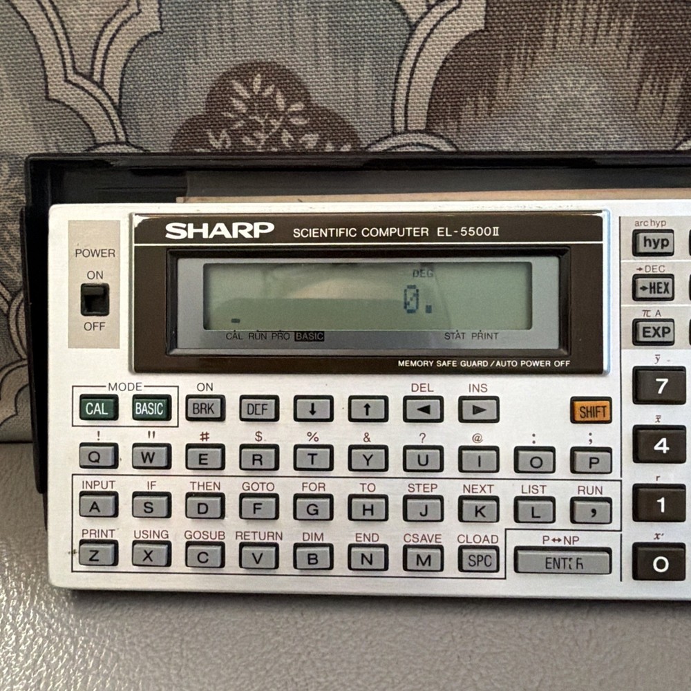 Vintage Sharp EL-5500II With Textbook Scientific Computer Working