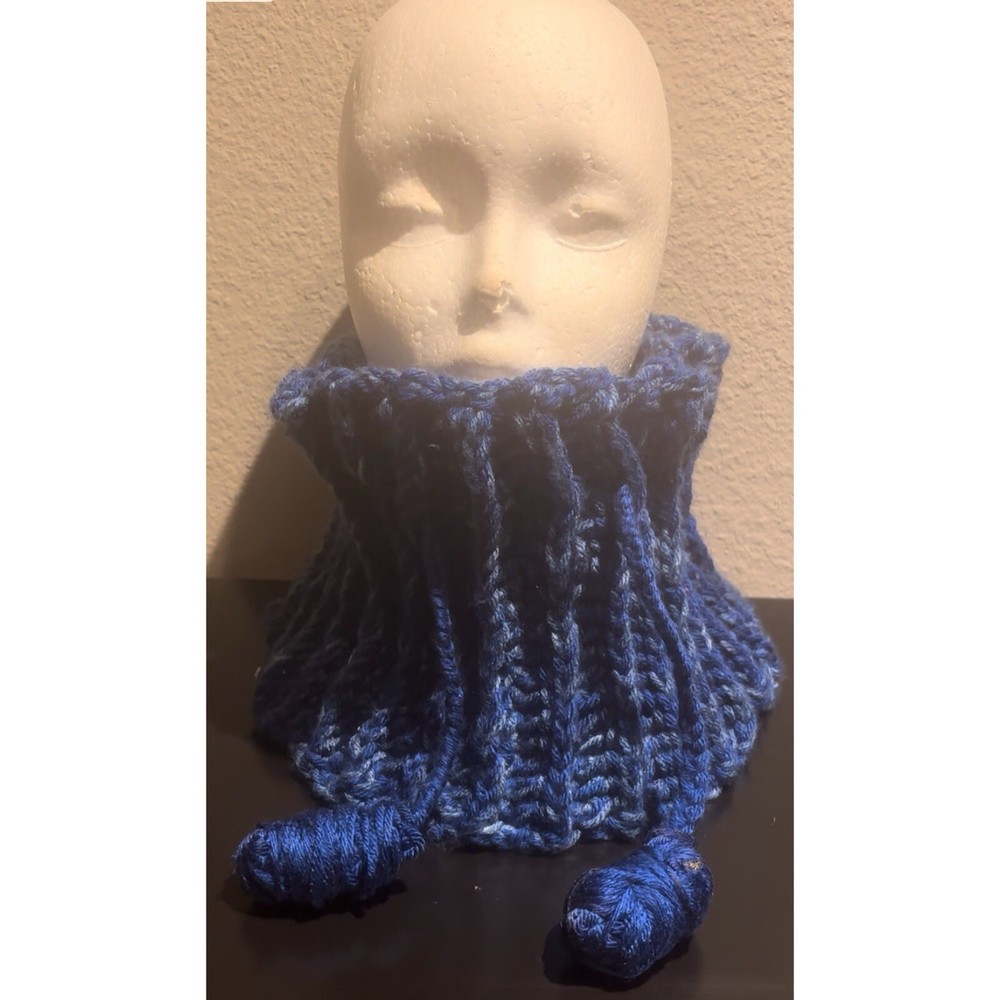 Handmade Crochet Drawstring Scarf