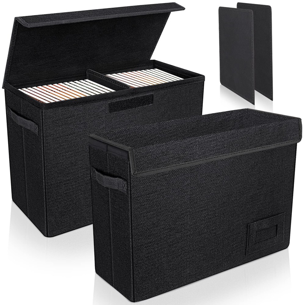 2-Pack Comic Book Organizer, Collapsible Comic Book Case with Dividers and Ca...
