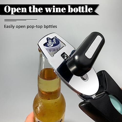 Abridor de latas multifuncional con abridor de tapas de botellas