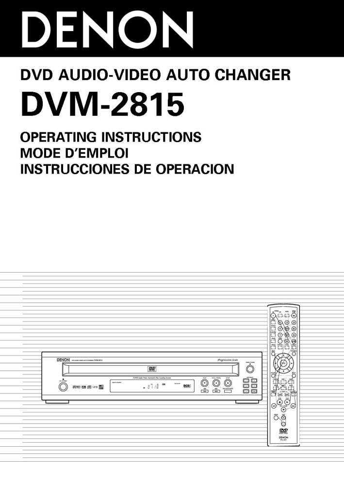 Denon DVM-2815 DVD Changer Owners Manual