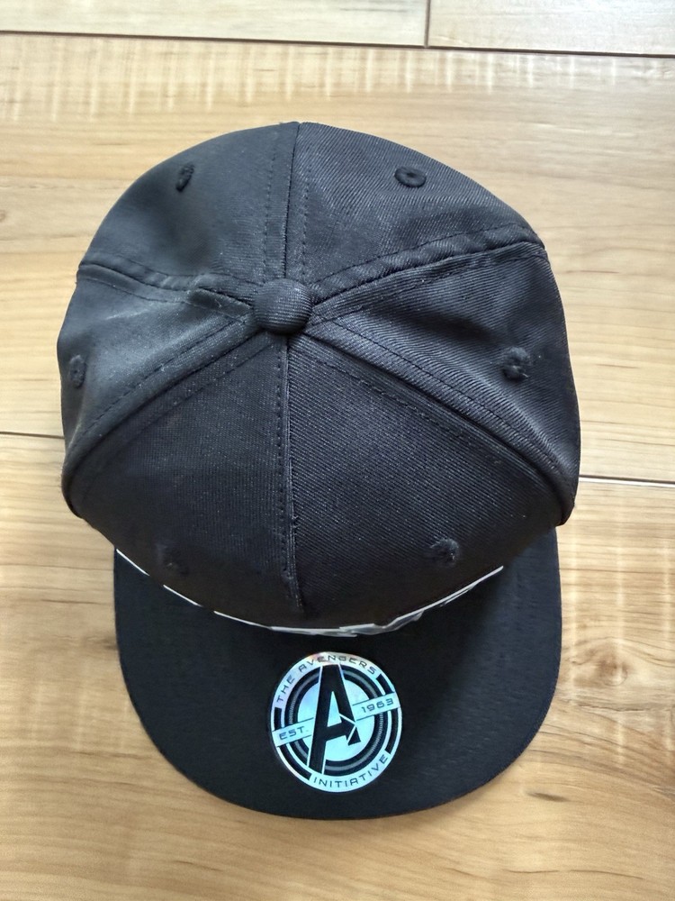 H&M Boys Black Marvel Hat Adjustable 5t/7