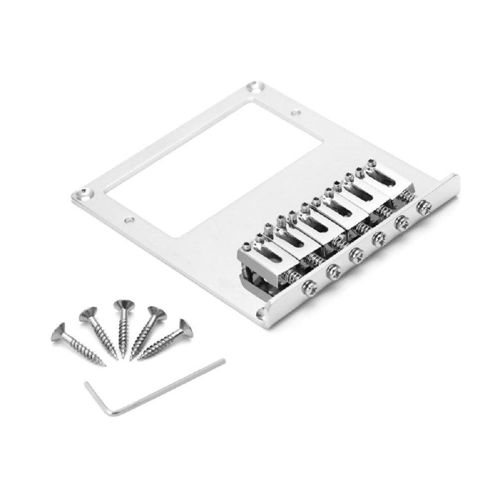 Adjustable Saddles 6 String Fixed Hardtail Bridge For Tele Telecaster Guitar K