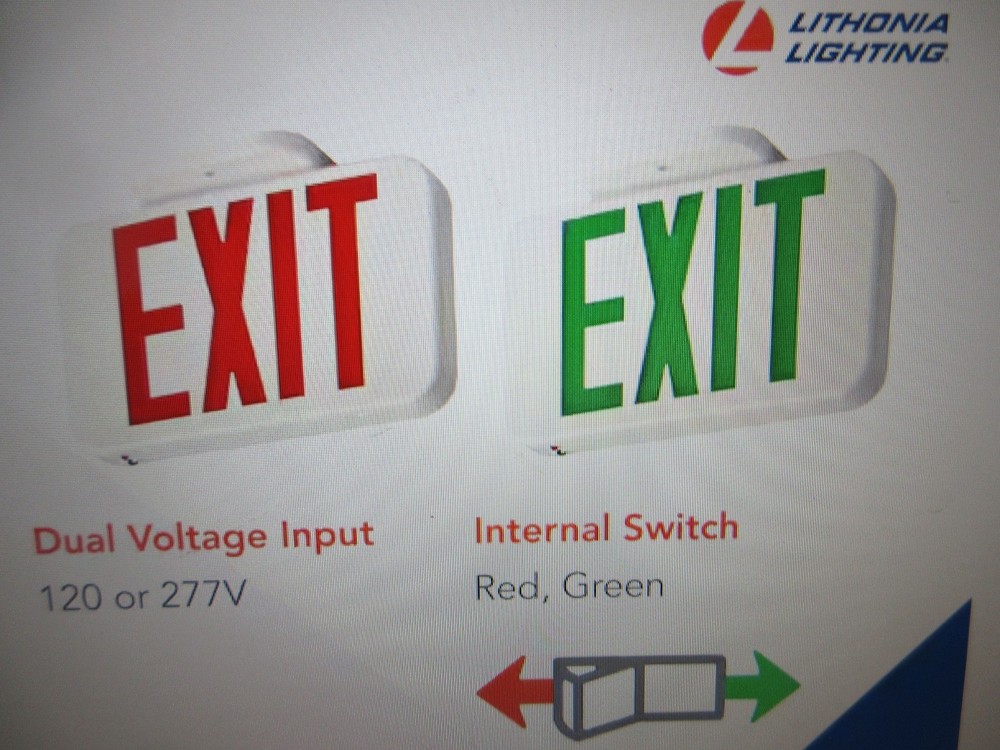 Lithonia Lighting Contractor Select Integrated LED White Exit Sign - EXRG M6