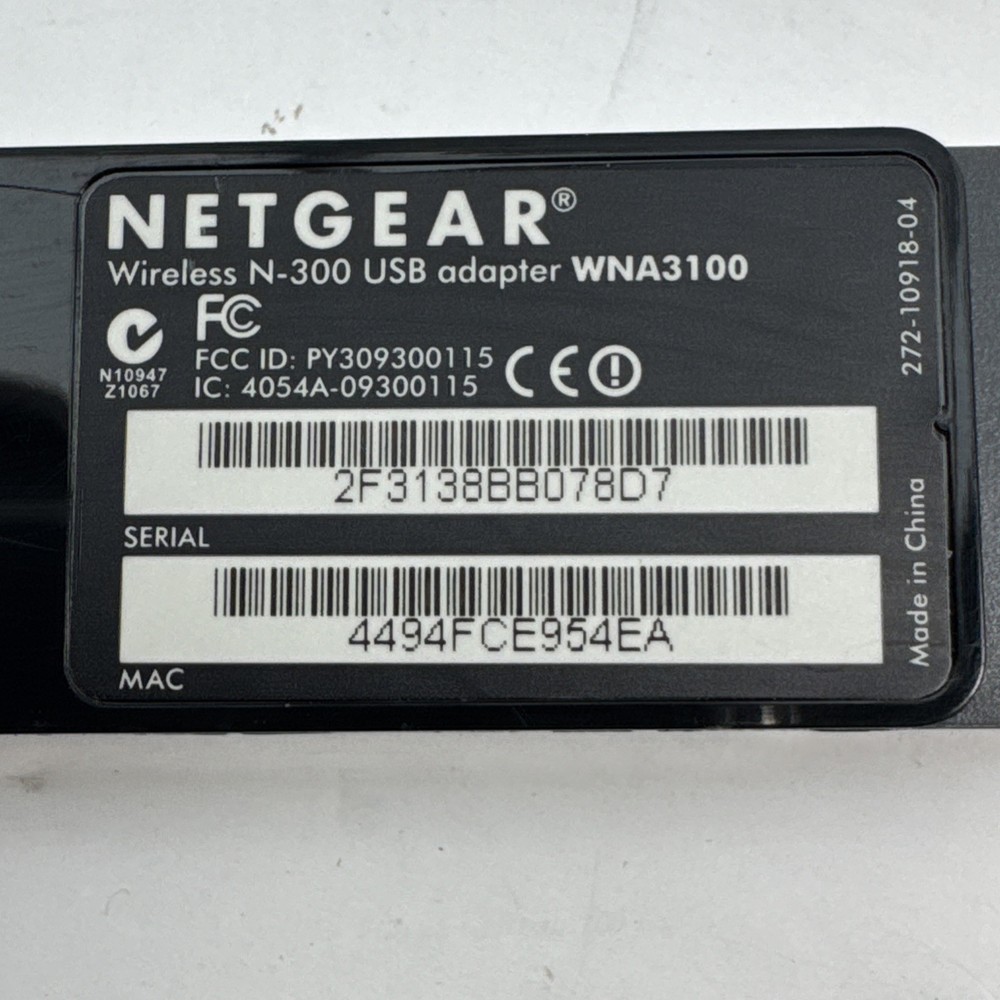 Netgear WNA3100 Wireless N-300 USB adapter